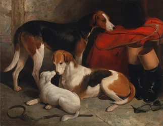 A Couple of Foxhounds with a Terrier, the Property of Lord Henry Bentinck
